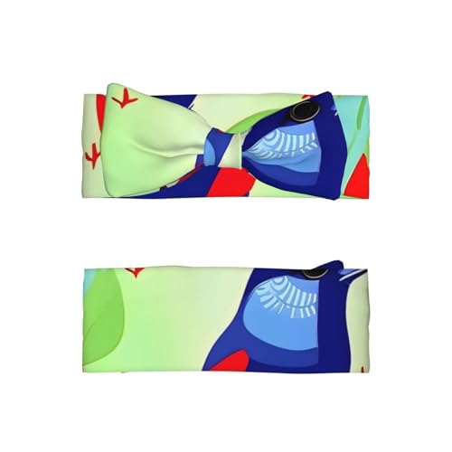 Red Leaf Bird Baby Bow Headband, Soft Baby Bow Hair Accessory For Newborn Babies, *Toddlers, Kids.2