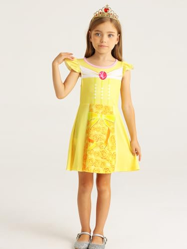 AmzBarley Doll and Girl Matching Nightgown Princess Pajamas Night Gown Dress for Girls and 18" Dolls Clothes3