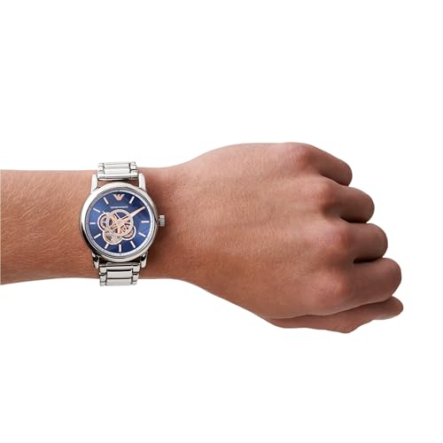 Image of Emporio Armani Men's Three Hand, Automatic or Chronograph Watch with Stainless Steel or Leather Band