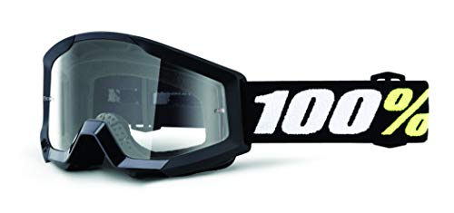 100% Strata Mini Motocross & Mountain Biking Goggles (Black - Clear Lens) MX and Mountain Bike Racing Protective Eyewear 100% Strata Mini Motocross & Mountain Biking Goggles (Black - Clear Lens) MX and Mountain Bike Racing Protective Eyewear