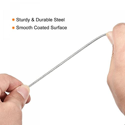 3-Pack Security Steel Cable 2.5mm X 0.5m - Luggage Lock Wire With Double Loops For Bikes & Travel