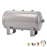 Kit réservoir d'air : Le réservoir de stockage de gaz est équipé d'accessoires de raccordement (raccord de tuyau de gaz, bouchon, soupape de sécurité, manomètre, robinet de vidange). Trou traversant supérieur : NPT 1/2 pouce (19,5 mm). Trou traversant inférieur : NPT 1/4 pouce (11,5 mm).