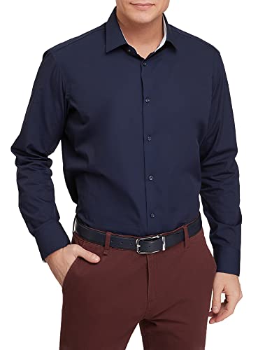oodji Ultra Homme Chemise Classique en Coton, Bleu, 41 Cover