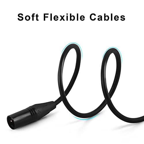 Mikiz MP2015-S Xlr Cables 50 Feet 2 Packs Premium Balanced Microphone Mic Cord 3 Pin Xlr Male To Female 50Ft thumb #3