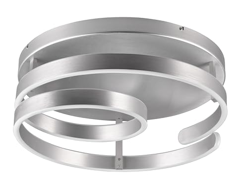 Trio Leuchten LED Deckenleuchte Marnie 644110105, Aluminium gebürstet, inkl. 58 Watt LED, Switch Dimmer