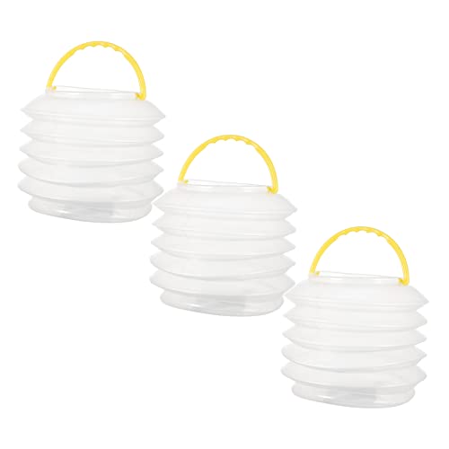 3pcs Telescopic Pen Holder Watercolor Brush Cleaner Container Holder Brush Basin Collapsible Wash Bin Wash Brush Water Collapsible Washer Brush Washer Tub White Wash Bucket Plastic
