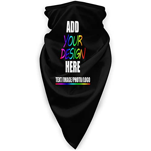 Custom Neck Gaiters Face Scarf Neck Warmer Add Your Photo/Text/Logo Personalized Face Mask Scarf Bandana Balaclava for Men & Women Outdoor