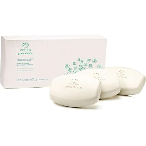Sabonete Puro Vegetal Cremoso Erva Doce em Barra 3 unidades