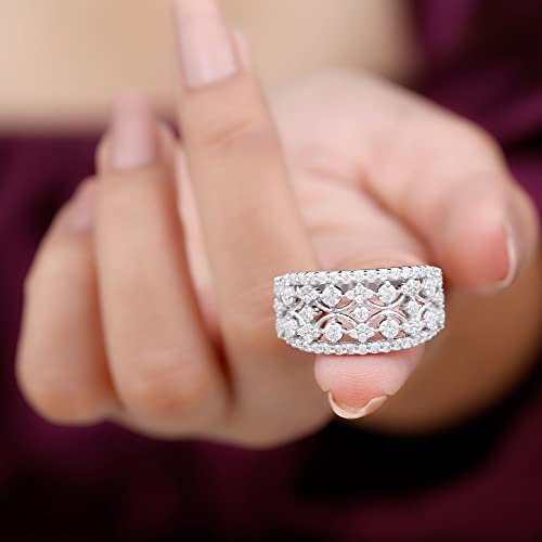 Certified Moissanite Wedding Ring For Women, D-Vs1 Quality, Moissanite Vintage Inspired Band - Ready To Gift4