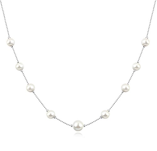aaishwarya Elegant White Pearl Necklace for Women | Necklace for Girls | Pearl Necklace | Neck Chain for Women-picture-21