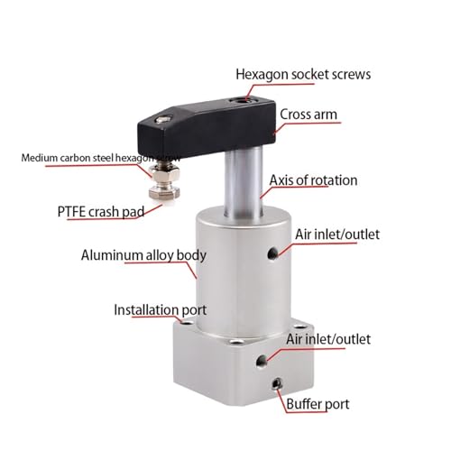 Cylindre rotatif ACKL25-90 et vérin de serrage d'angle pour guidage mécanique