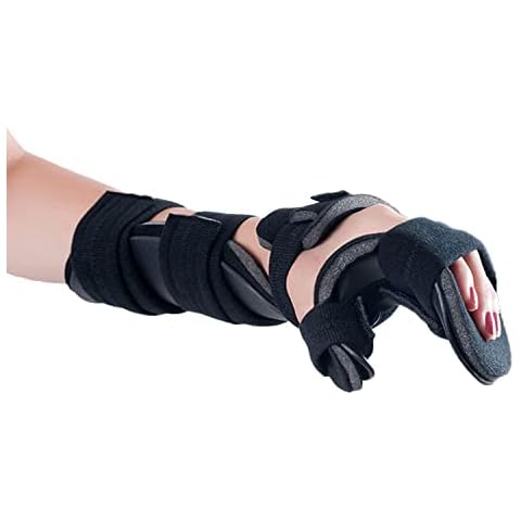 Tairibousy Resting Hand Splint, Night Immobilizer Wrist Finger Brace, Hand Splint for Finger Contractures - for Muscle Atrophy Rehabilitation, Arthritis, Tendonitis, Resting Splint Wrist Hand Support Cover