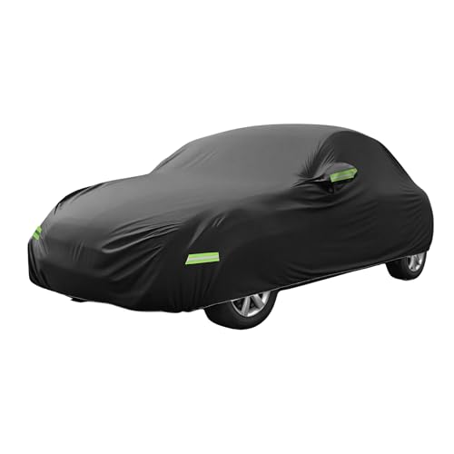 X AUTOHAUX Waterproof Car Cover for Volkswagen New Beetle 1998-2019 Outdoor Full Car Cover All Weather Protection Rain Sun Protection with Zipper Black