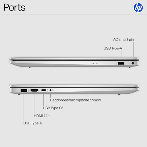 Image of HP 2025 17.3 inch Laptop Compurter for Business & Student, Intel 8-Core Processor, 16 GB RAM, 256 GB SSD, Anti-Glare Display, Windows 11 Pro, Bluetooth 5.3, Type-c, Silver, Copilot AI, w /Accessories