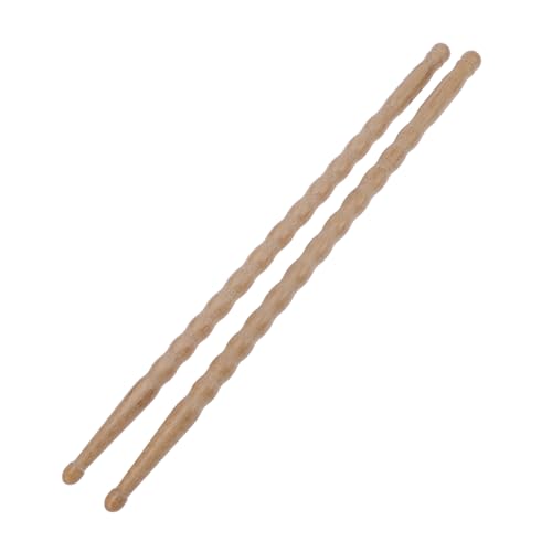 Milisten 2 piezas Baquetas de Bambú para Batería, Diseño Ergonómico y Grip Antideslizante, Color Caqui