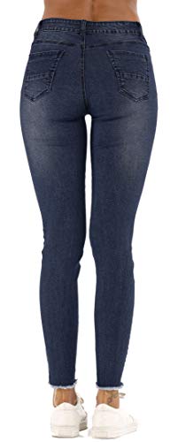 Onlypuff Women'S Butt-Lifting Skinny Jeans High-Rise Waist Brazilian Style Dark Blue 4 thumb #3