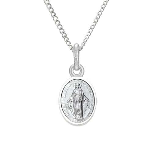 Medaglietta della Madonna Miracolosa 12 mm, con catenina da 40,6