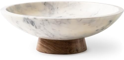 Cork & Mill Marble Decorative Bowl for Home Decor - Handcrafted N...