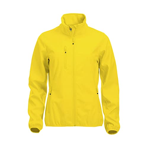 Clique Women's Ladies Basic Softshell Jacket, Yellow (Lemon), 14 (Size: L)