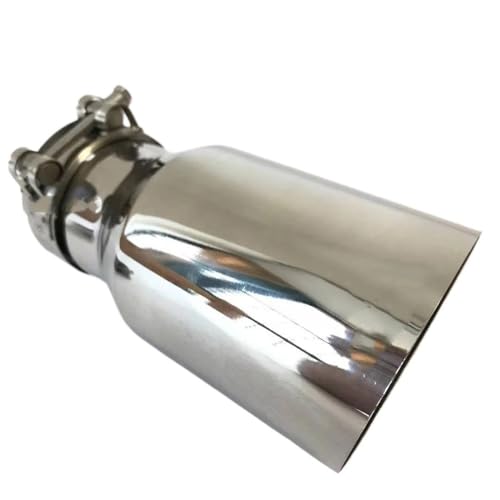 Escape trasero de acero inoxidable con borde inclinado para coche moderno