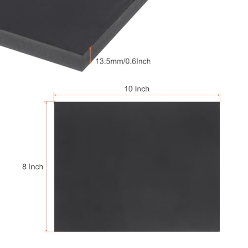 Image of Expanded PVC Plastic Sheet 0.6 inch Thick, 8 inchx10 inch Lightweight Rigid Foam Sheet, [for Crafts Signage Displays Digital Screen Printing] - Black / 1 Pcs