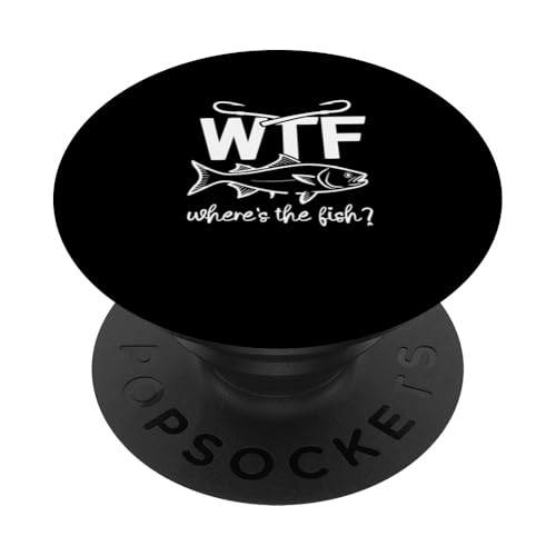 WTF Wo ist der Fisch Lustiger Fischer Fishing Anglerfisch PopSockets mit austauschbarem PopGrip WTF Wo ist der Fisch Lustiger Fischer Fishing Anglerfisch PopSockets mit austauschbarem PopGrip