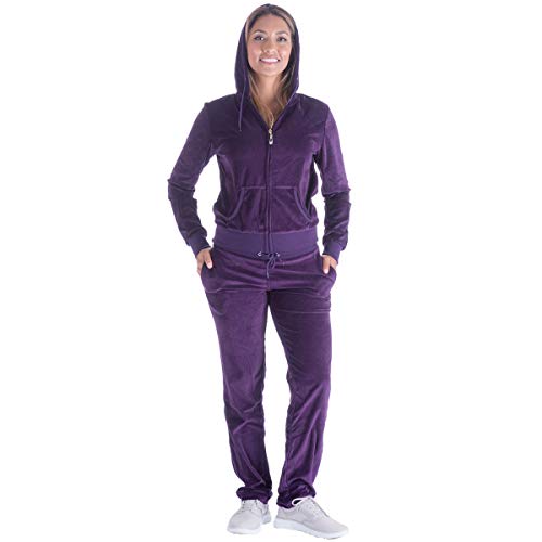 Yasumond Track Suit For Women Set Sports Hooded Sweatshirt And Pants Purple 2 Pieces Tracksuits Xl #TOP5