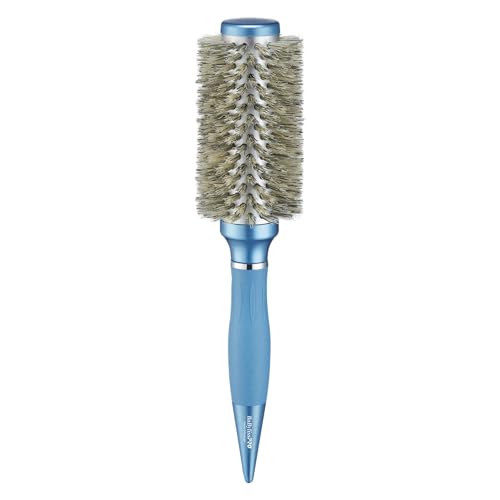 BaBylissPRO Nano Titanium 1.3' Boar Bristle Round Hair Brush – Professional Styling Brush for...