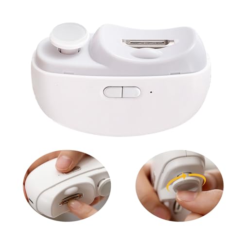 Baby Nail Clippers, 2-in-1 Baby Nail Trimmer Electric Nail File for Kids, Toddlers, Gentle Rechargeable Baby Nail Buffer Grinder Tools with 2 Speed Modes, Type-C Charging
