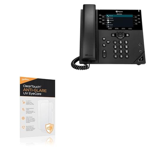 BoxWave Screen Protector Compatible With Polycom VVX 450 - ClearTouch Anti-Glare Anti-UV EyeCare (2-Pack), Filters out Harmful Blue Light Reduce Fatigue