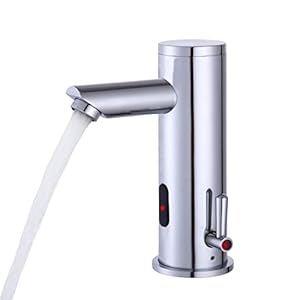 Touchless Bathroom Sink Faucet, Automatic Motion Sensor Sink Cold Hot Water Mixer Tap Chrome