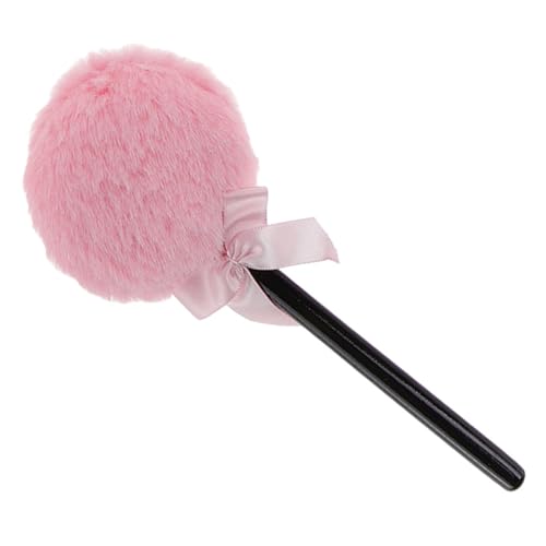 HONITANO Polvo Corporal Suave Esponja Maquillaje Lollipop Forma con Mango para Polvo Suelto y Seco Diseño de Lazo Herramienta Lavable para Mujeres y Niñas