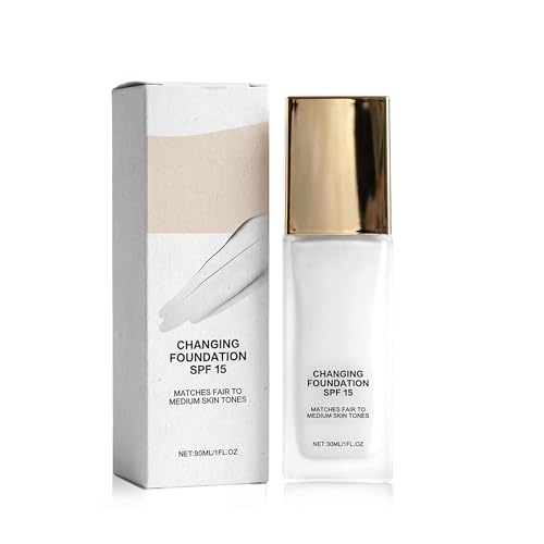 Color Changing Foundation for Mature Skin, 2-in-1 Adaptive Liquid Foundation, Hydrating Matte Finish for Flawless Coverage, Lightweight Breathable Formula for All-Day Wear (1PCS)