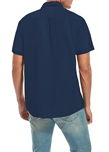 Ecosunny Bowling Shirts for Men Short Sleeve Polo Shirt Casual Slim Fit Golf Shirt4