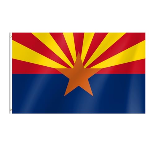 Arizona Flag 3x5 Arizona AZ State Flags with Brass Grommets Ideal for Party Parades Sports Events Outdoor Decorations