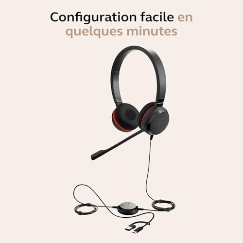Casque Filaire JABRA Evolve 30 II Certifié Microsoft Teams Microphone Antibruit USB CA - vue 7