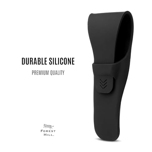 Image of Forest Hill Luxury Chrome Finish Double Edge Stainless Steel Manual Shaving Razor With Silicone Protective Cover For Men, Compatible With All Double Edge Safety Blades, Ideal For Home & Salon