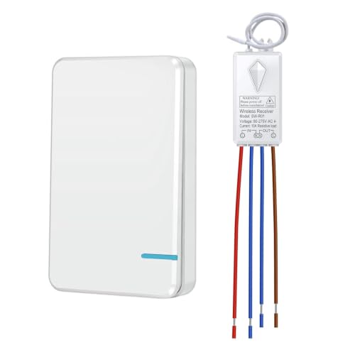 Thinkbee Wireless Light Switch Kit, 1969ft Max...