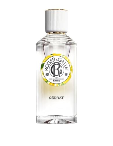 Roger&Gallet - Eau Parfumée Bienfaisante Cédrat 100ml - Cédrat Cardamone Bois de Gaïac - 92% d'ingrédients d'origine naturelle