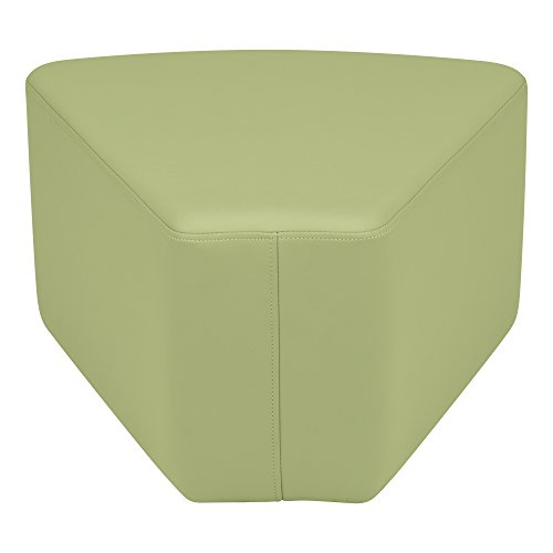 Image of Sprogs 12 inch H Structured Wedge Stool -Flexible Modular Collaborative Soft Seating for Office, Home, Lounge and School Classrooms with Durable Frame & Set of 6 inch Legs Add-on -Fern Green