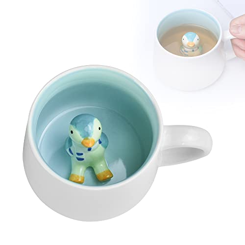 SCHYIDA Taza 3D Animal Pingüino Taza de Cerámica Linda de 400 ml Taza de Cafe Cerámica Taza para Tomar Té Cafe Leche Regalo Original para Navidad Cumpleaños para Regalar Novios Amigos Familiares Cover