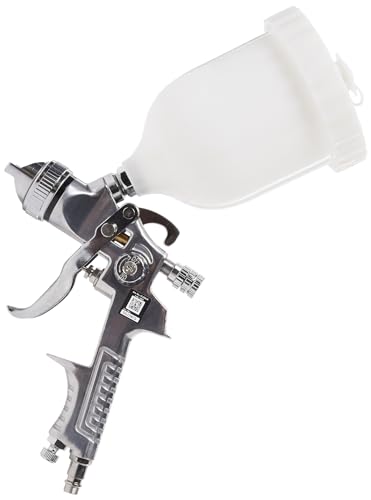 Original Einhell Farbspritzpistole Profi mit Fließbecher (Kompressor-Zubehör, 600 ml Fließbecher, Luftmengenregler, Farbmengenregler, Punkt-/Breitstrahlregler)