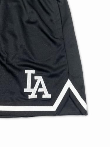 Men's Letter Graphic Los Angeles Basketball Print Workout Waist Mesh Shorts Casual Cool Track Shorts Athletic Gym Shorts3