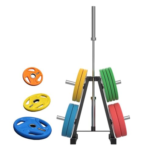 ERoomQ Floor Stand Bumper Plate Holder, Home Gym Barbell Storage A-Frame Organizer for Men Women Bars Display Holder/Organizer Tree