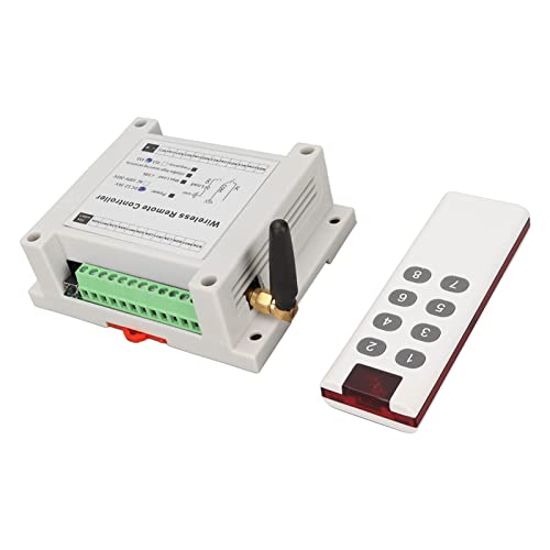 433mhz 8 Channel Remote Control Relay Switch, 0A DC 12V‑36V Relay Secure Remote Control Switch Relay Module with Remote Control for Motor Light Gate Door DIY Controller