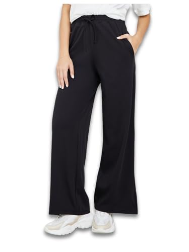 Image of Styli Women Track Pants | Mid-Rise Cotton Joggers & Flared Styles | Loose-Fit Comfort for Lounge, Travel Soft Fabric & Easy Wash