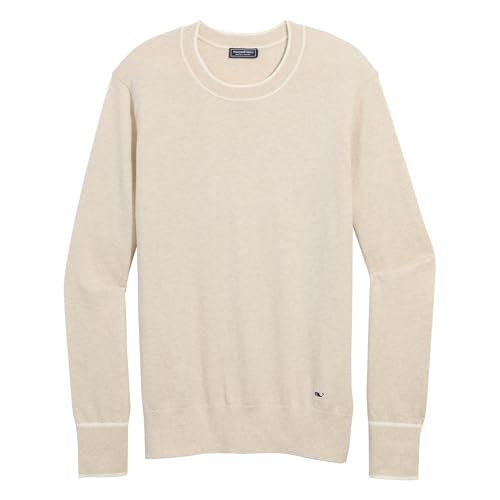 Image of Vineyard Vines Women's Cotton Cashmere Heritage Tipped Crew Neck