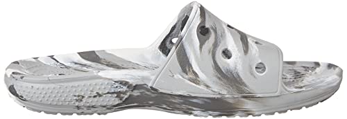 Image of Crocs Unisex Adult ClassMarbleSlid Grey Slipper (206879-0ES)