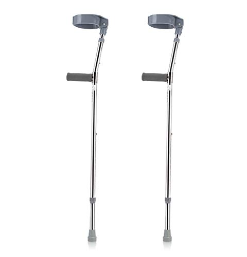 Antebrazo para Caminar de Aluminio Ultra muletas 1 par Alto Brazo Ligero Ajustable para Adultos Mango ergonómico Agarre cómodo muñeca Moldeado Alta Densidad Resistente