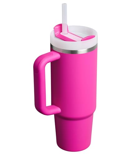 Image of STANLEY Quencher H2.0 Tumbler with Handle and Straw 30 oz | Flowstate 3-Position Lid | Cup Holder Compatible for Travel | Insulated Stainless Steel Cup | BPA-Free | Violet Blossom